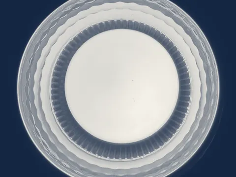Lámpara de techo redonda encendida